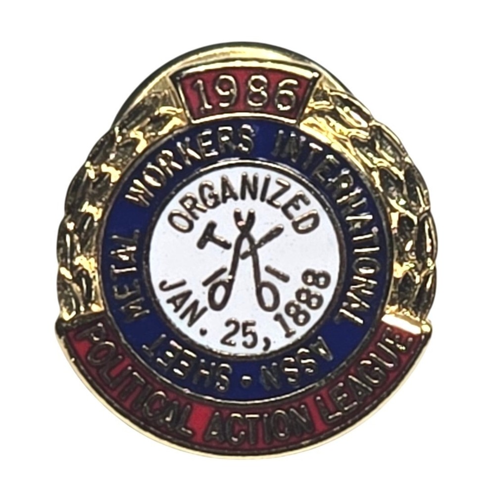 1986 Sheet Metal Workers International Assn Lapel Pin Political Action League